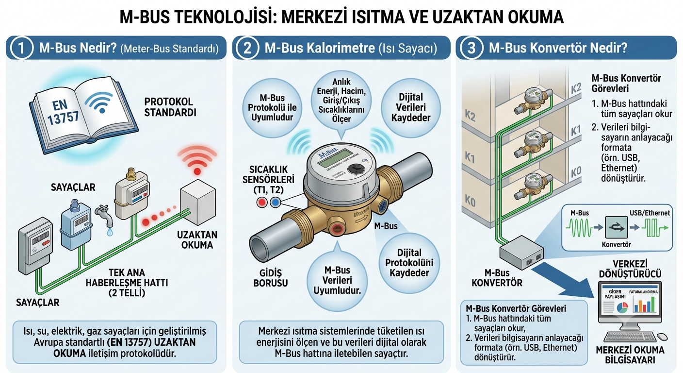 M-Bus Kalorimetre Nedir ? M-Bus Nedir ? MBus Konvertör Nedir ?